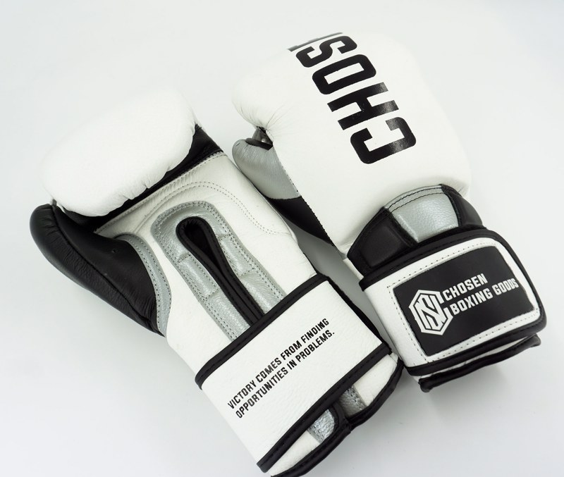 Chosen Supergel Premium Boxing Gloves-white/black