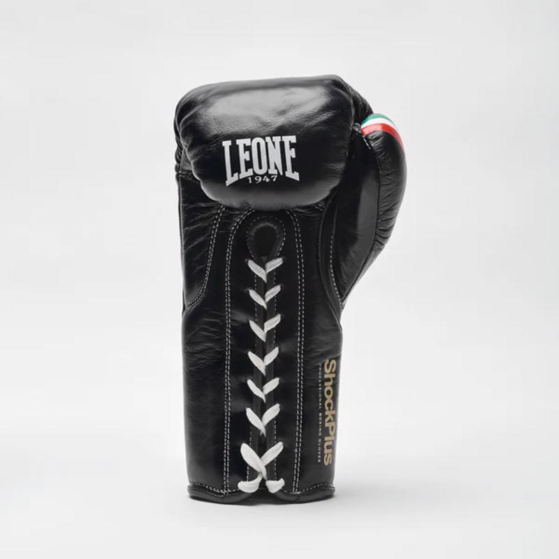 Leone Laces SHOCK PLUS BOXING GLOVES-Black