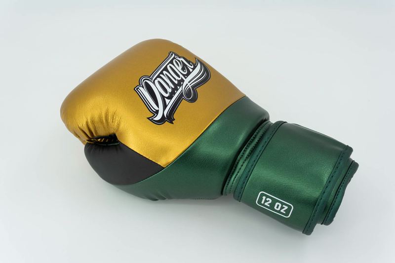 Danger evo Muay Thai Gloves-Gold/green