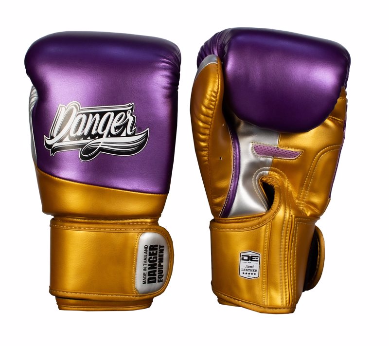 Danger Evolution Boxing Gloves-Metallic GOLD/Purple