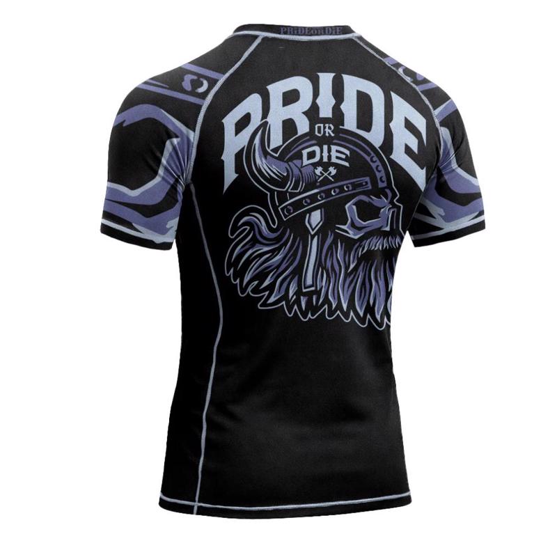 PRIDE OR DIE brotherhood v2 RASHGUARD - BLACk