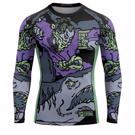 PRIDE OR DIE dangerous water 2 L/S RASHGUARD - BLACk