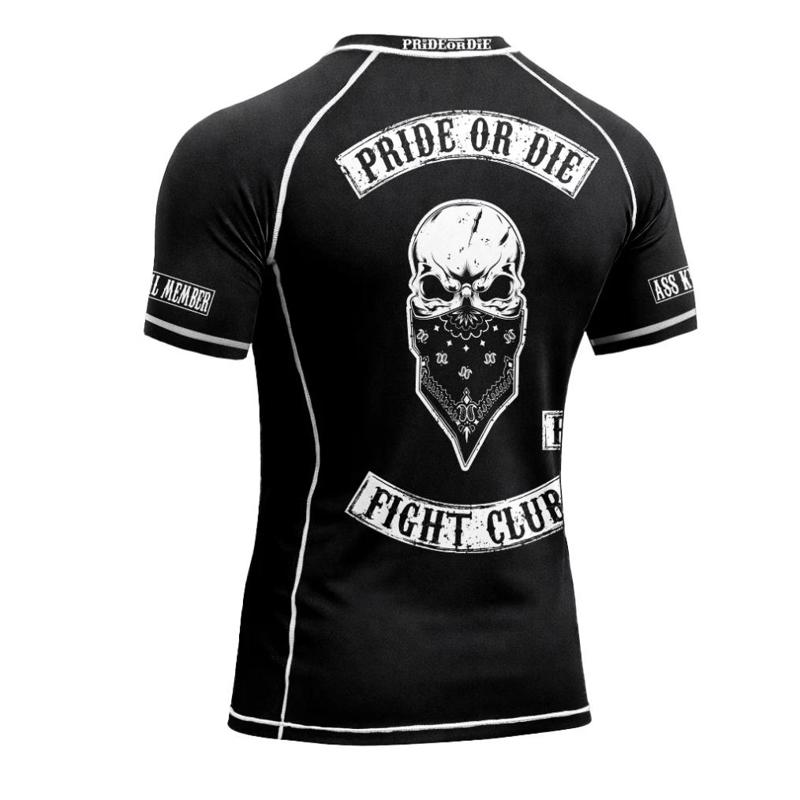 PRIDE OR DIE fight club RASHGUARD - BLACk