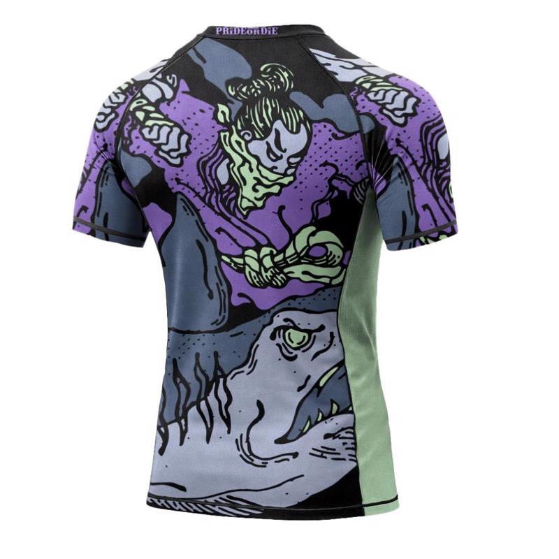 PRIDE OR DIE dangerous water 2 RASHGUARD - BLACk