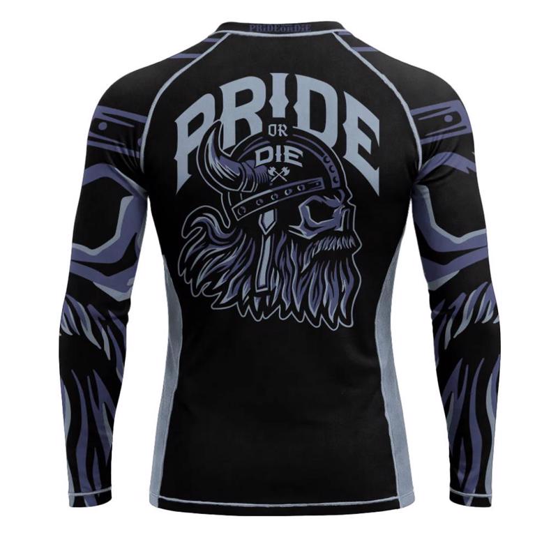 PRIDE OR DIE  brotherhood 2 L/S RASHGUARD - BLACk