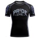PRIDE OR DIE brotherhood v2 RASHGUARD - BLACk