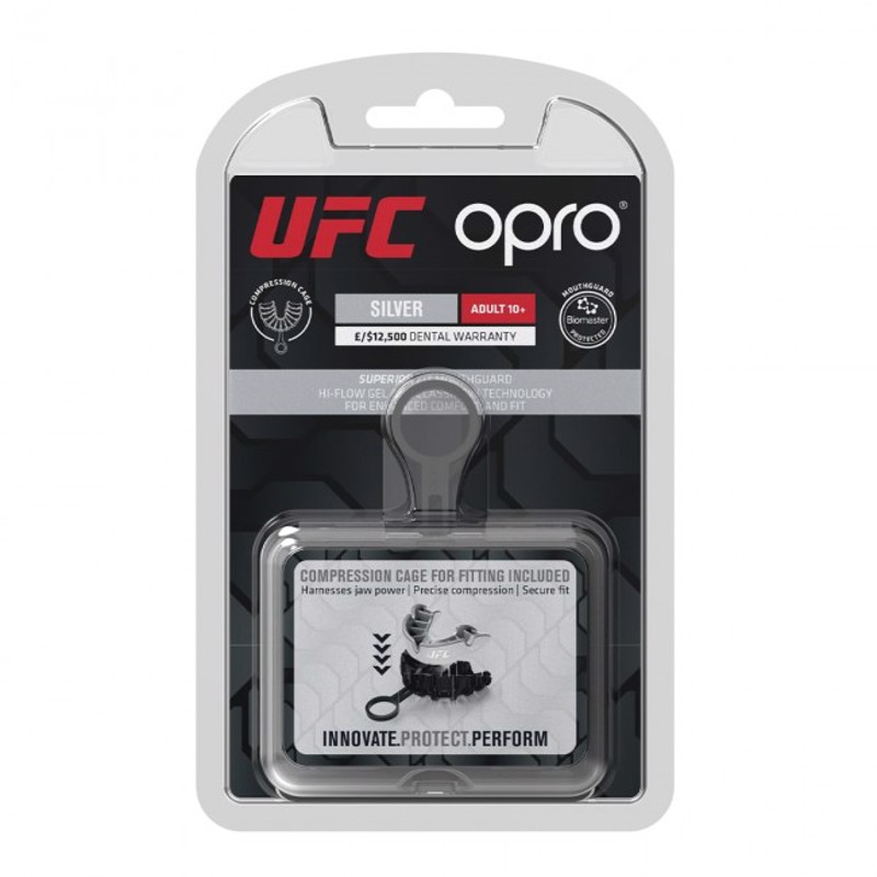 Opro Silver GEN5 UFC mouthguard ENILIKON -white/silver
