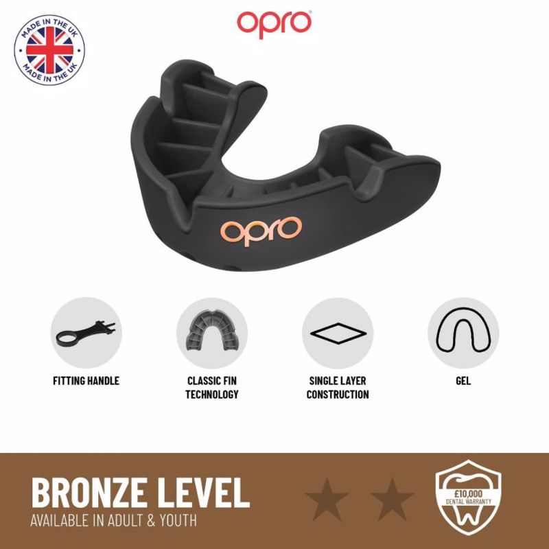 Opro UFC BRONZE series GEN5 Prostateftiki masela ENILIKON-white