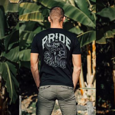 PRiDEorDiE brotherhood v2 T-Shirt -black