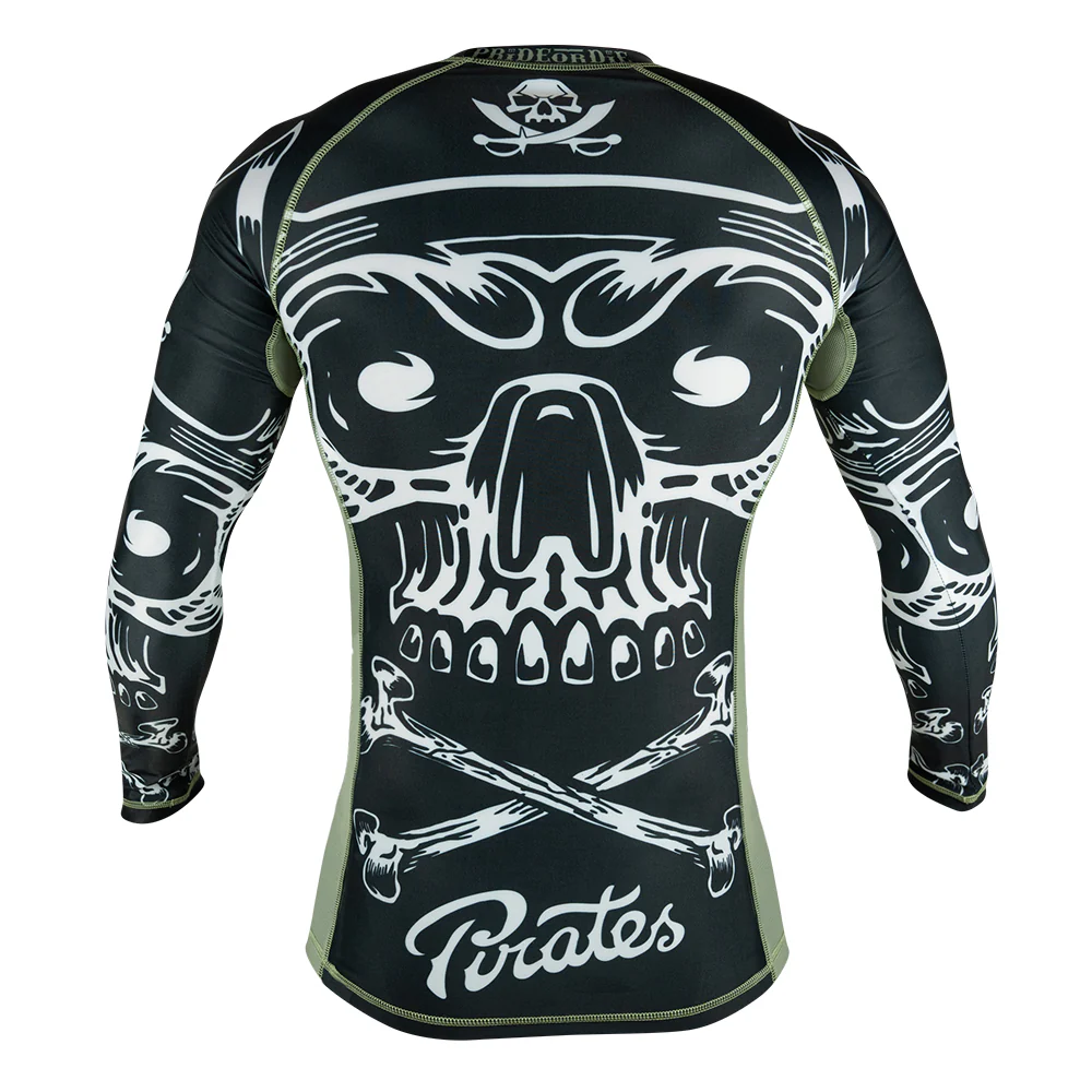 PRIDE OR DIE pirate v2 Long sleeve RASHGUARD - BLACK - MMATeam.gr