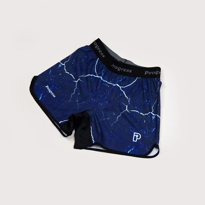 PROGRESS JIU JITSU marble SHORTS - BLUE