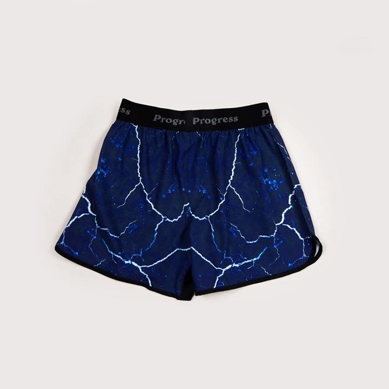 PROGRESS JIU JITSU marble SHORTS - BLUE