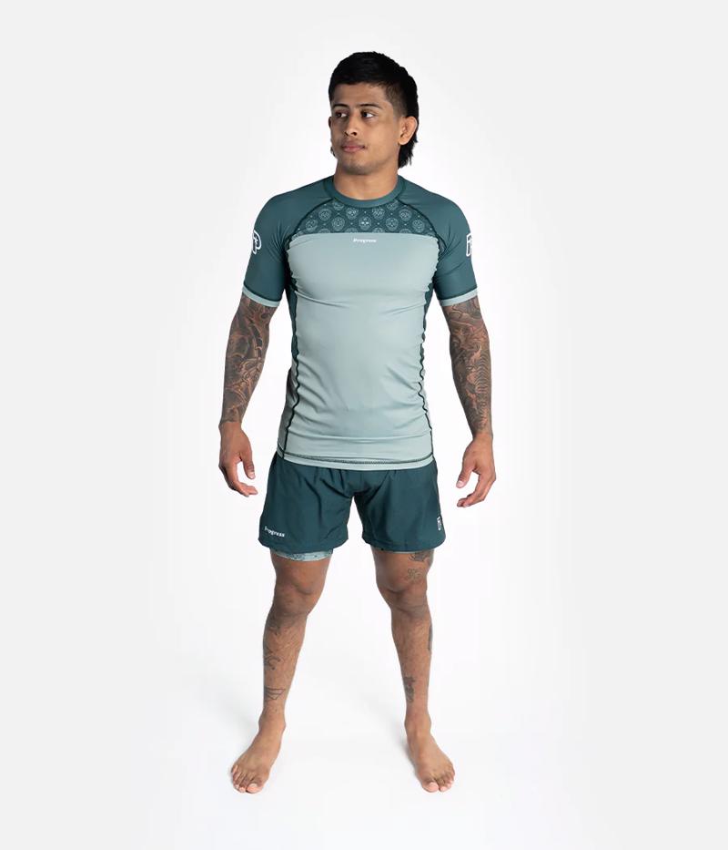 PROGRESS calavera rashguard - green