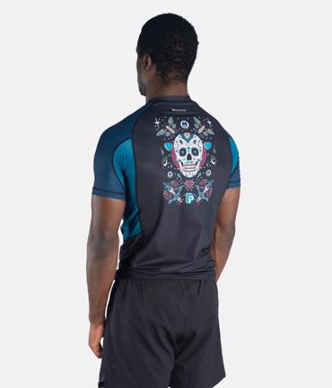 PROGRESS sugar skull rashguard - black