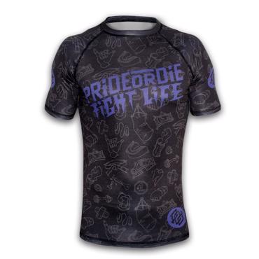 Pride Or Die FIGHT LIFE Rashguard - black