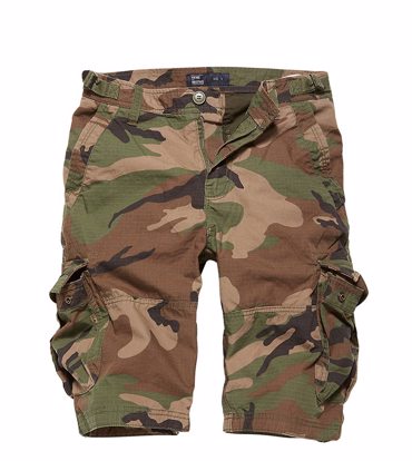 Vintage Industries Terrance Cargo Shorts-Camo Woodland
