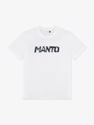 MANTO METAL LOGOtype tshirt- WHITE