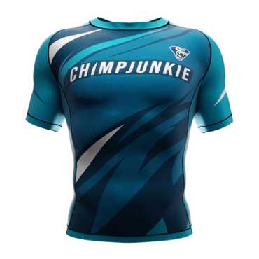 Chimpjunkie Assault Ranked Rashguard-blue