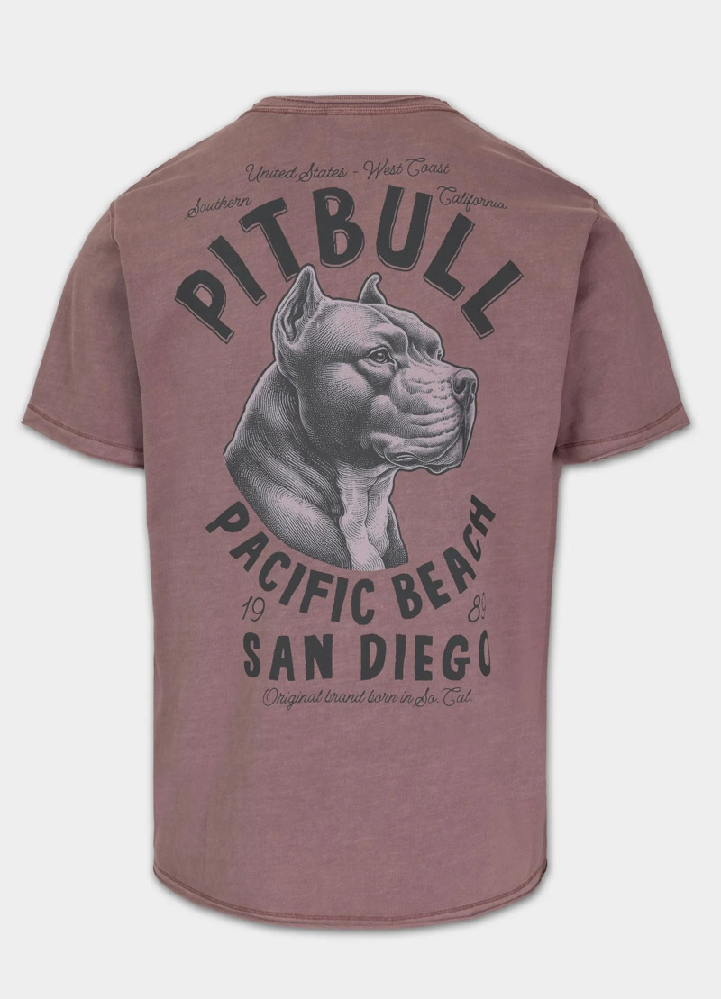 Pitbull Sports Denim Washed Raw PACIFIC -burgundy