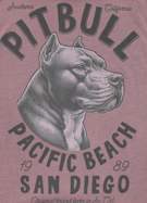 Pitbull Sports Denim Washed Raw PACIFIC -burgundy