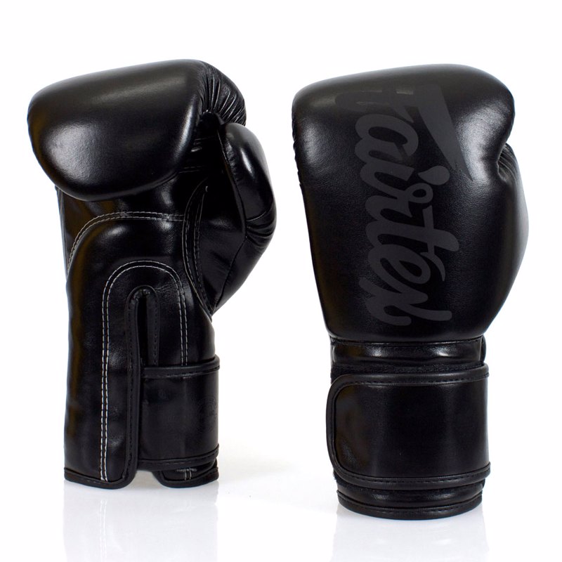 Fairtex BGV14 Microfiber muay thai Gloves-Solid Black