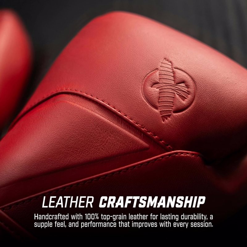 Hayabusa E1 Leather Boxing Gloves-canyon red