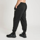 LEONE LIGHTWEIGHT LOGO TROUSERS- BLACK