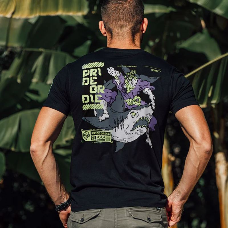 PRiDEorDiE dangerous water v2 T-Shirt -black