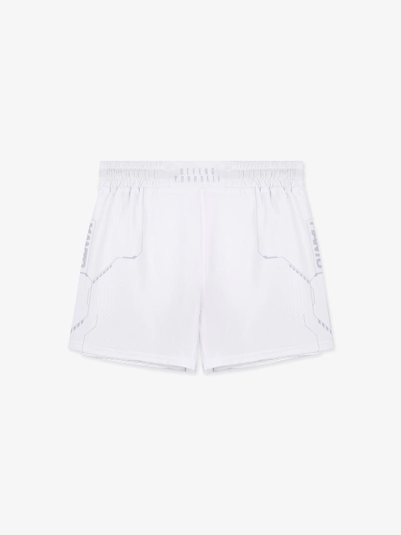 MANTO hybrid fightshorts shield -white