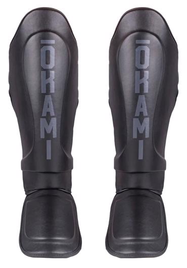 OKAMI FIGHTGEAR Shin Guards Contender V2 Black/Black