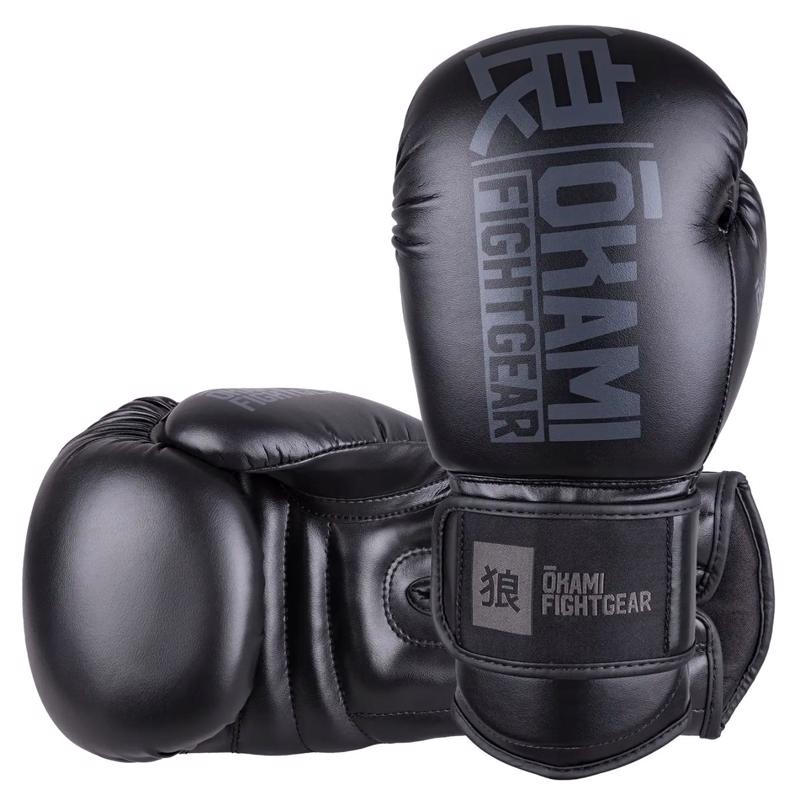 OKAMI RUMBLE BOXING GLOVES -total black