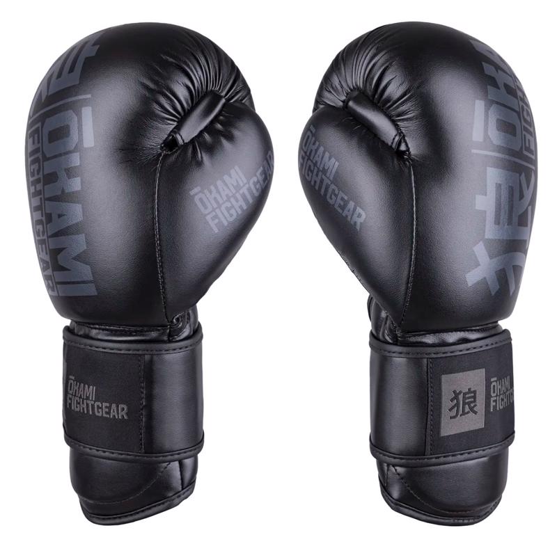 OKAMI RUMBLE BOXING GLOVES -total black