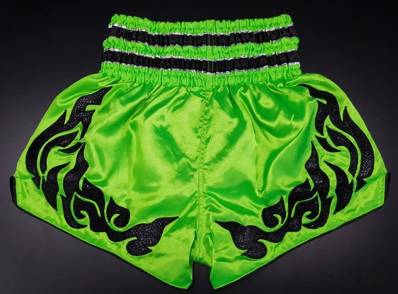 Danger Neon Thai Shorts-Neon Green