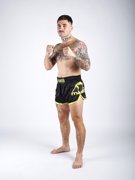 MANTO MUAY THAI SHORTS DUAL black/yellow