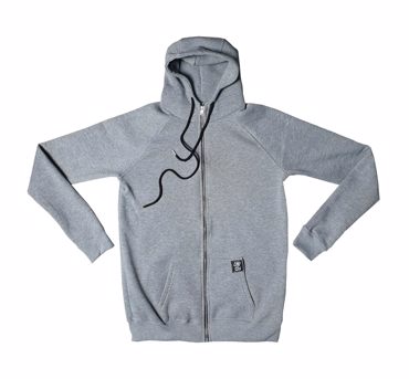 CHOSEN LOGO zipped hoodie - grey