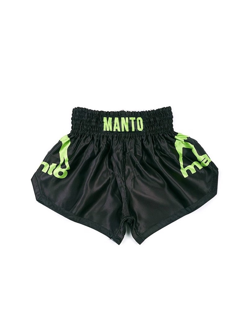 MANTO MUAY THAI SHORTS DUAL black/GREEN
