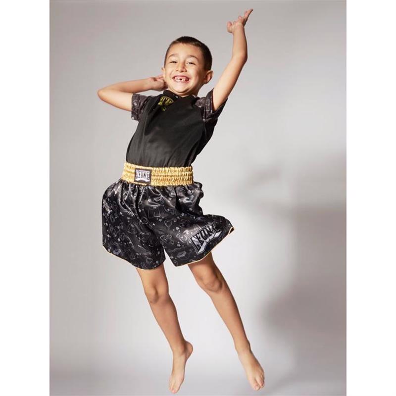 LEONE NUMBER ONE PAIDIKO SORTS KICK BOXING/MUAY THAI - BLACK