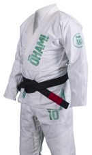 okami Aniversary BJJ Gi- white/green Limited