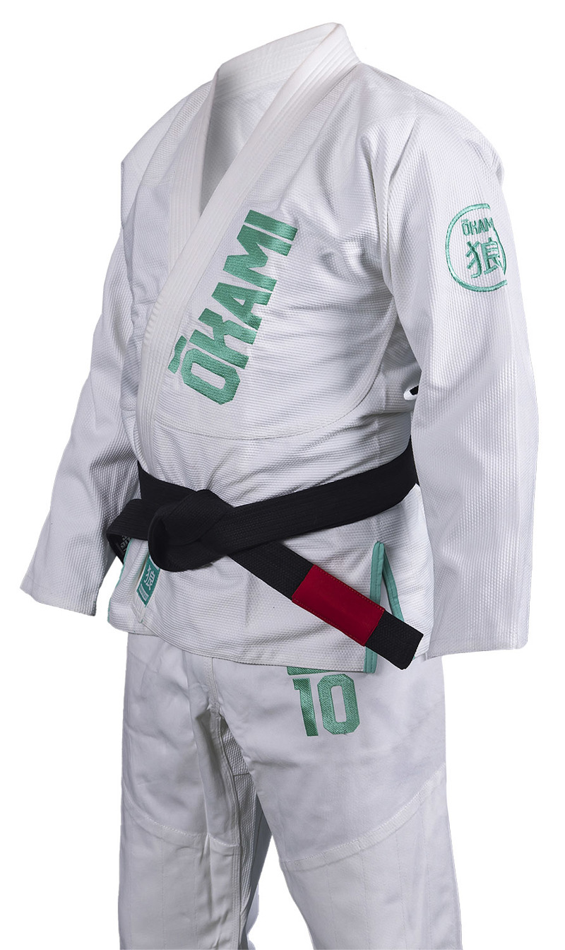 okami Aniversary BJJ Gi- white/green Limited