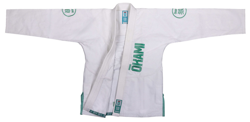 okami Aniversary BJJ Gi- white/green Limited