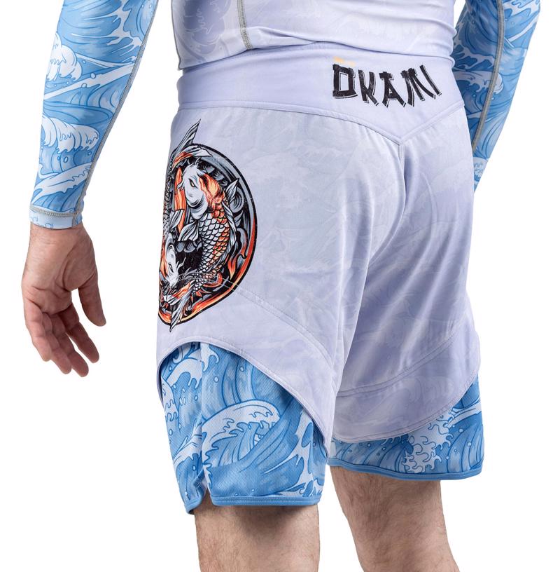 Okami koi Fightshorts -white