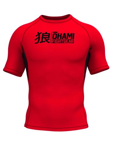 Okami KEII s/s rashguard -red