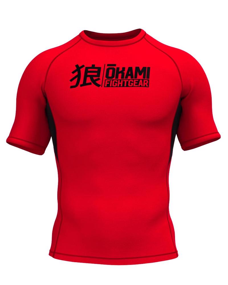 Okami KEII s/s rashguard -red