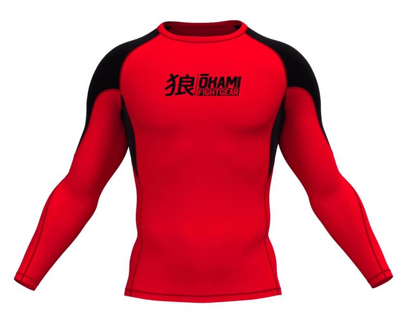 Okami KEII L/s rashguard -red