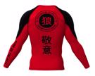 Okami KEII L/s rashguard -red