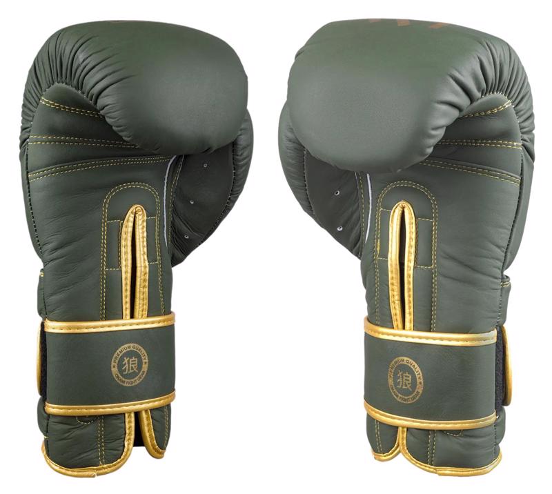 OKAMI competitor v2 BOXING GLOVES -olive/gold