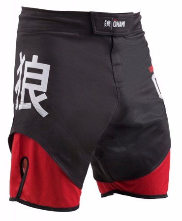 Okami born red Fightshorts -Black