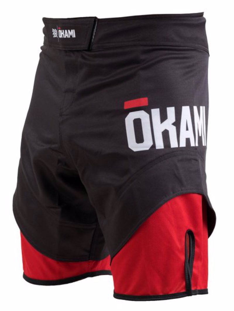Okami born red Fightshorts -Black