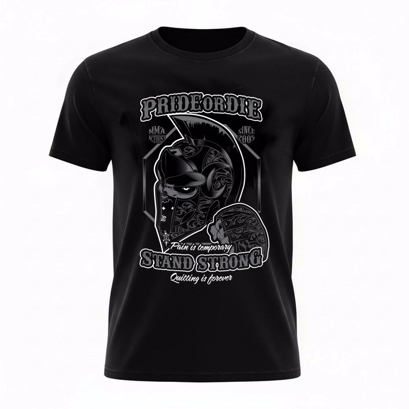 PRiDEorDiE stand strong T-Shirt - black